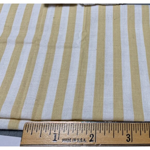 Yellow & White Striped Cotton Fabric Fat Quarter 18" x 22" Made In USA Sewing & - Picture 2 of 3